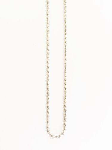 925 Sterling Silver Rhodium Plated Necklace, Italian Rope chain 1.5mm-16, 18 in