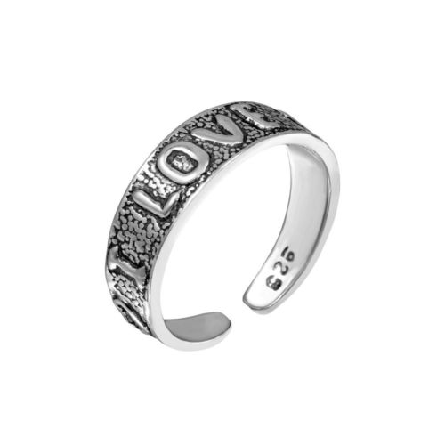925 Sterling Silver Engraved I Love You Toe Ring