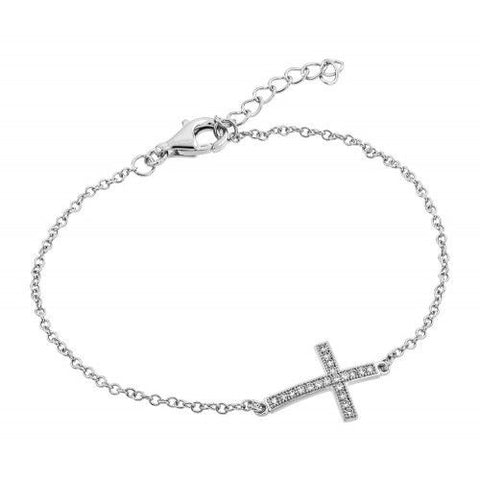 925 Sterling Silver Cross Bracelet