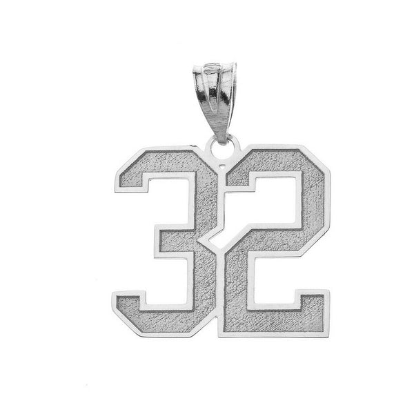 Personalized Silver Jersey Lucky Number and Name Pendant Necklace