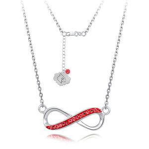 UL University of Louisville Infinity Crystal Necklace -Sterling Silver Licensed