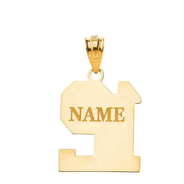 Personalized Name 10k 14k Solid Gold Irish Celtic Knot Cross L Pendant Necklace