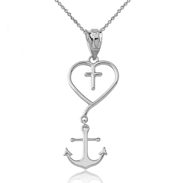 .925 Sterling Silver Jesus is the Anchor of My Soul Pendant Necklace
