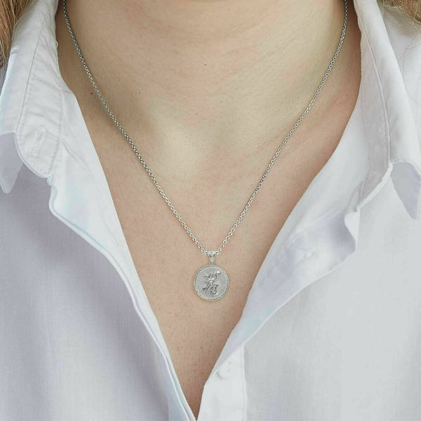 10K Solid Gold Lord Hanuman Hindu God Coin Pendant Necklace