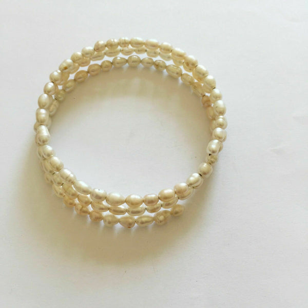 Small Pearl Bangle Bracelet