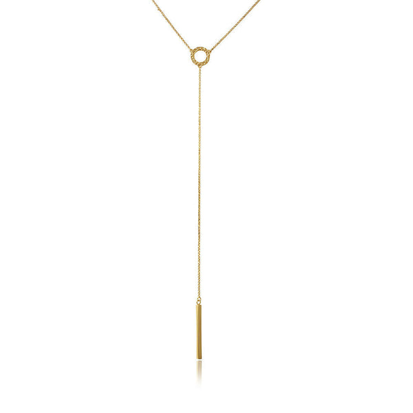 NWT 925 Sterling Silver Gold Plated Lariat Necklace