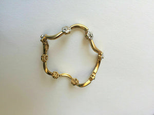 14K Gold flower bangle bracelet 5 inches for baby girl