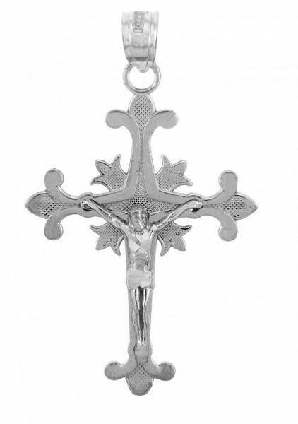 .925 Sterling Silver The Atonement Crucifix Cross Pendant Necklace