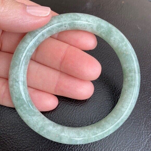Round Jade Bangle Bracelet 52, 54, 56, 58, 60 mm
