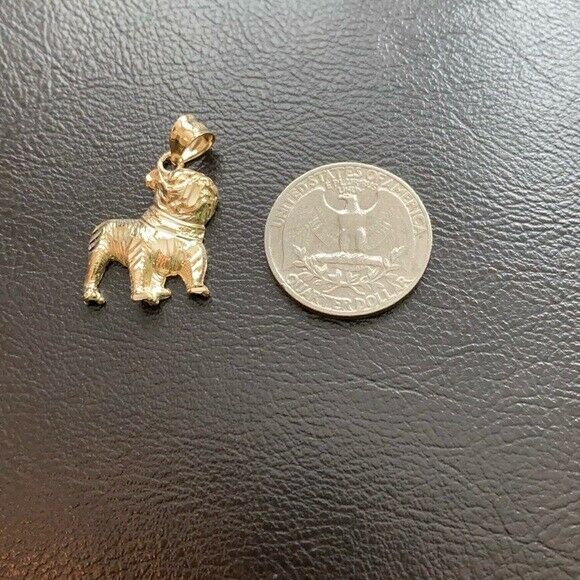 10k Yellow Gold Fresno State University FSU Bulldog Pendant Necklace