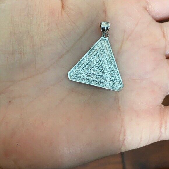 925 Sterling Silver The Impossible (Penrose) Triangle Pendant Necklace