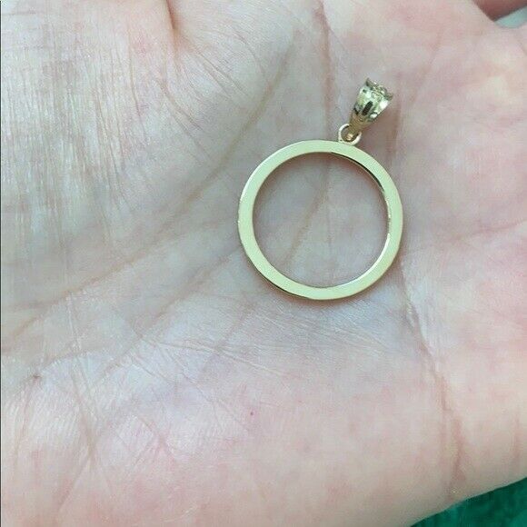 14K Solid Rose Gold Eternity Love Circle Of Life Karma Pendant Dainty Necklace