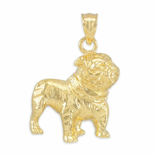 10k Yellow Gold Fresno State University FSU Bulldog Pendant Necklace