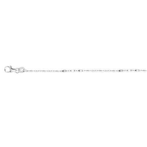 14K Solid Gold 3 Flat Station DC Barel Anklet 9"-10" adjustable Yellow and White