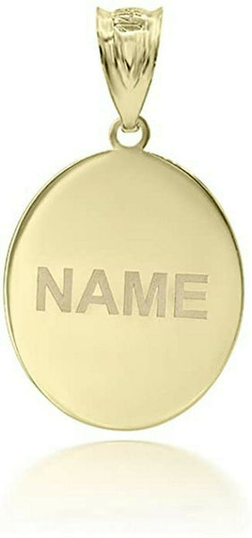 Personalized Name 10k 14k Gold St Anthony Of Padua Pray for Us Pendant Necklace