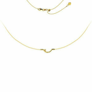 14K Solid Yellow Gold Diamond Fancy Choker Necklace 17" Adjustable