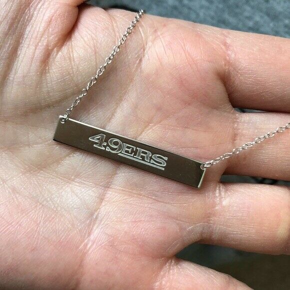 San Francisco 49ERs Engraved 49 ERs Bar Necklace -Official Licensed NFL Team