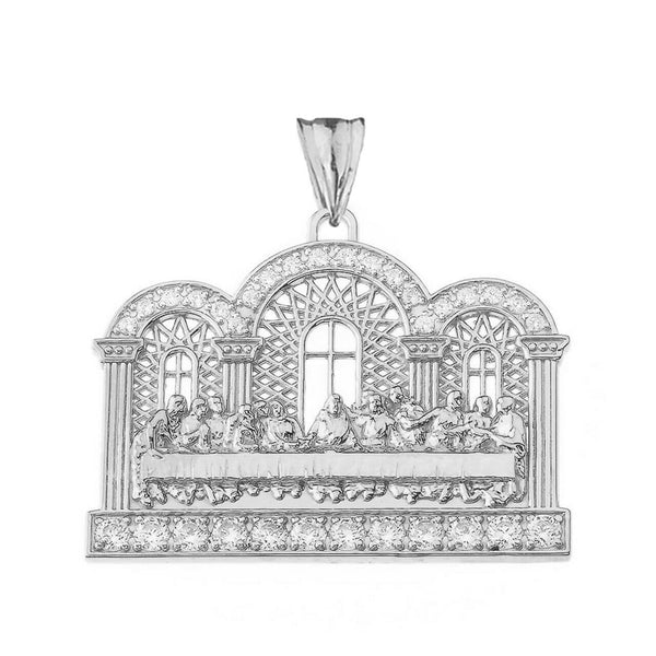 925 Sterling Silver The Last Supper Pendant Necklace