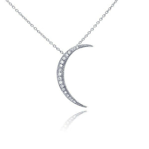 925 Sterling Silver Rhodium Plated Solar CZ Pendant Necklace 16"-18"