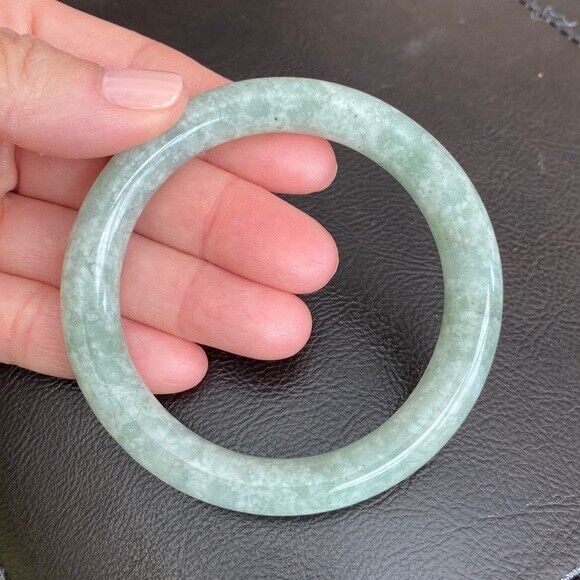 Round Jade Bangle Bracelet 52, 54, 56, 58, 60 mm