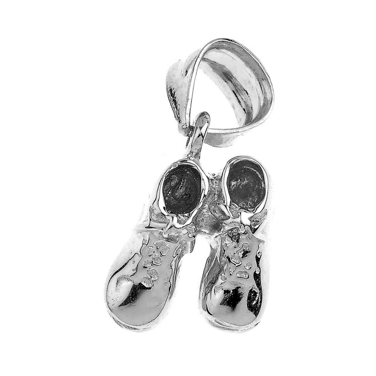 925 Sterling Silver Baby Boy Shoes Charm Pendant Necklace