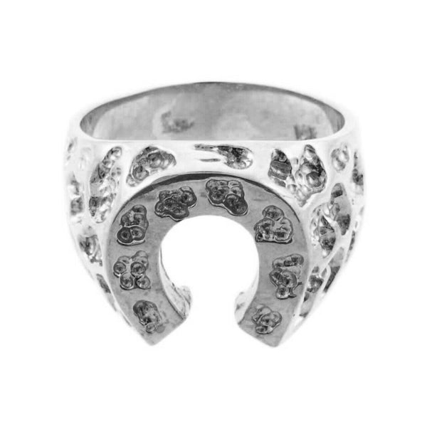 925 Pure Sterling Silver Men's Horse Shoe Nugget Ring All / Any Size