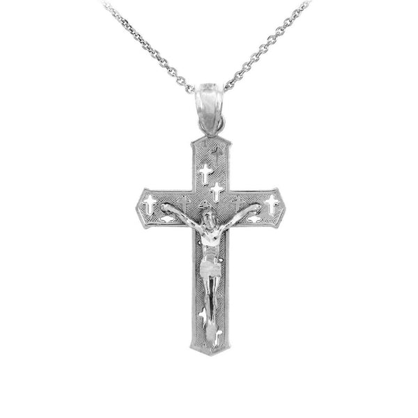 .925 Sterling Silver Crucifix Pendant Necklace - The Crosses Crucifix