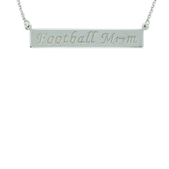 Carat in Karats 10K Yellow Gold Football Mom Pendant Charm (10.8mm x  21.7mm) With 14K Yellow Gold Lightweight Rope Chain Necklace 16'' -  Walmart.com