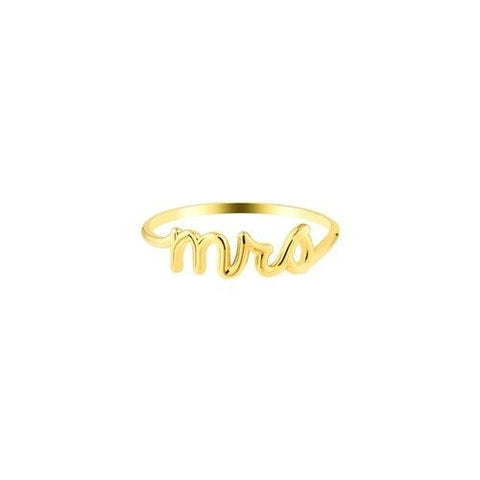 14K Solid Yellow Gold Mrs Women Ring Size 6, 7, 8