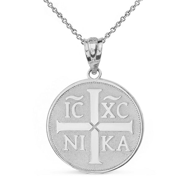 Sterling Silver Christogram ΙϹ ΧϹ ΝΙΚΑ Jesus Christ Conquers Pendant Necklace