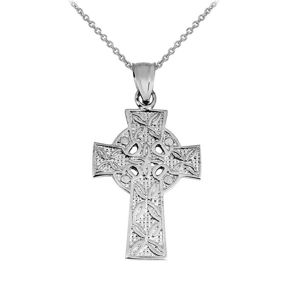 925 Sterling Silver Irish Celtic Cross Trinity Pendant Necklace 16" 18" 20" 22"