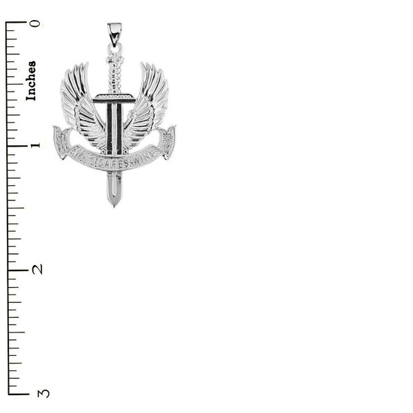 925 Sterling Silver Who Dares Wins Pendant Necklace