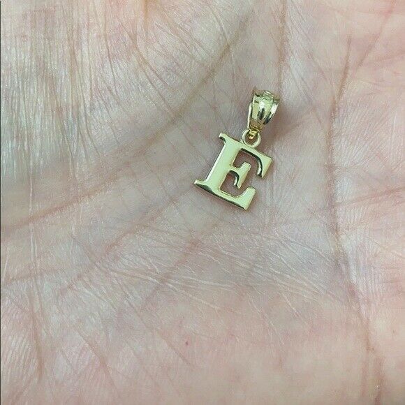 10k Solid Yellow Gold Small Mini Initial Letter P Pendant Necklace