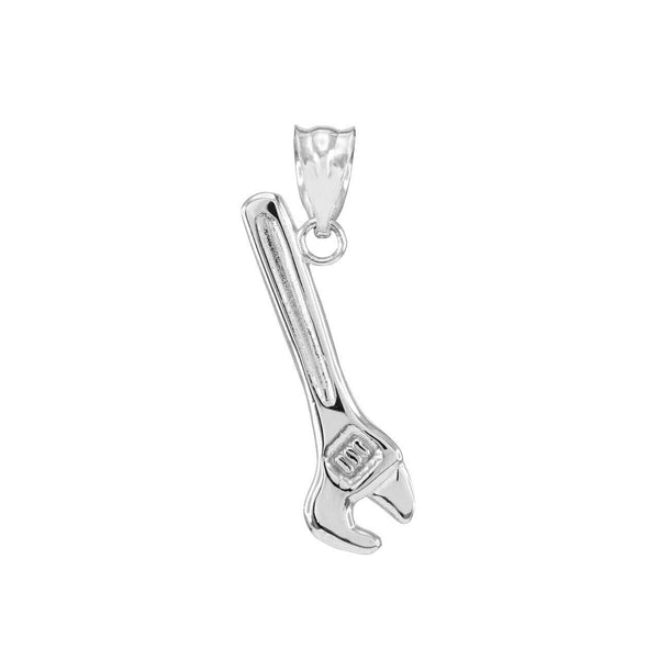 925 Sterling Silver Wrench Pendant Necklace 16", 18", 20", 22"