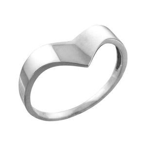 Fine Solid Sterling Silver Chevron Ring for Ladies Women - All / Any Sizes