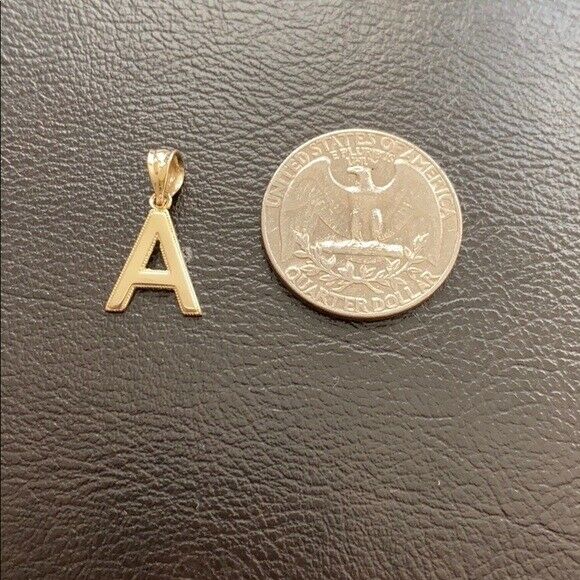 10k Solid Yellow Gold Small Milgrain Initial Letter C Pendant Necklace