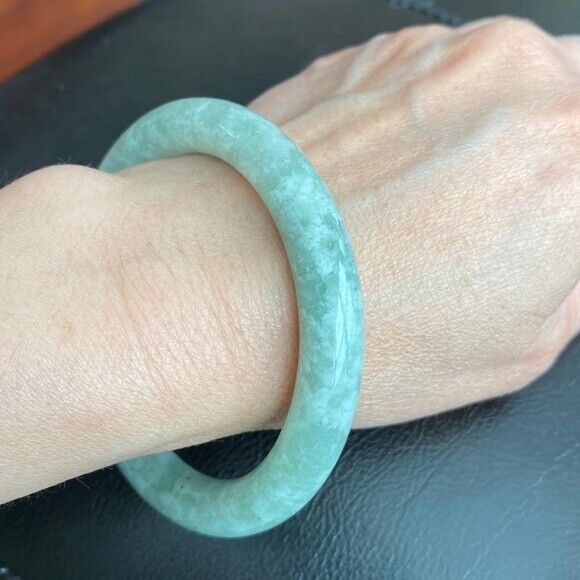 Round Jade Bangle Bracelet 52, 54, 56, 58, 60 mm