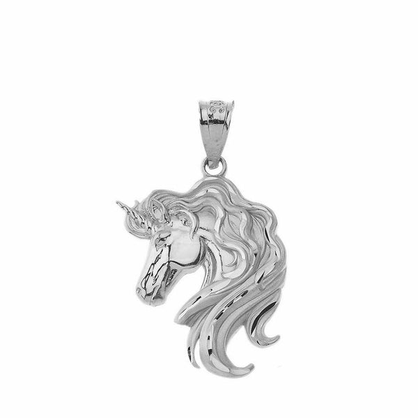10k or 14k Solid Gold Legendary Mythical Unicorn Pendant Necklace