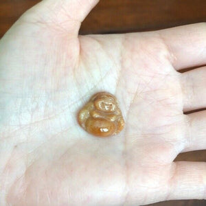 Small Happy Laughing Buddh Natural Real Red Jade (Pendant)