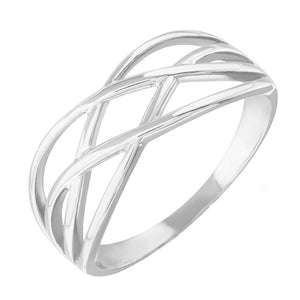 925 Sterling Silver Celtic Knot Thin Band Women's Ring 5 6 7 8 9 10 11 12