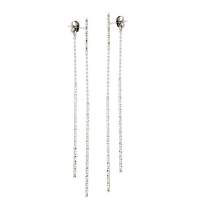 925 Sterling Silver Fancy Long 3"-4" Dangle Drop Fashion Earrings