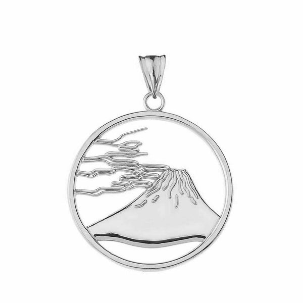 925 Sterling Silver Mount Fuji Pendant Necklace
