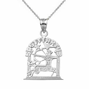 terling Silver Zodiac Astrological Sagittarius Archer Centaur Pendant Necklace