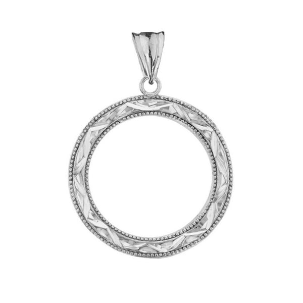 925 Sterling Silver Eternity Chic Sparkle Cut Circle of Life Pendant Necklace