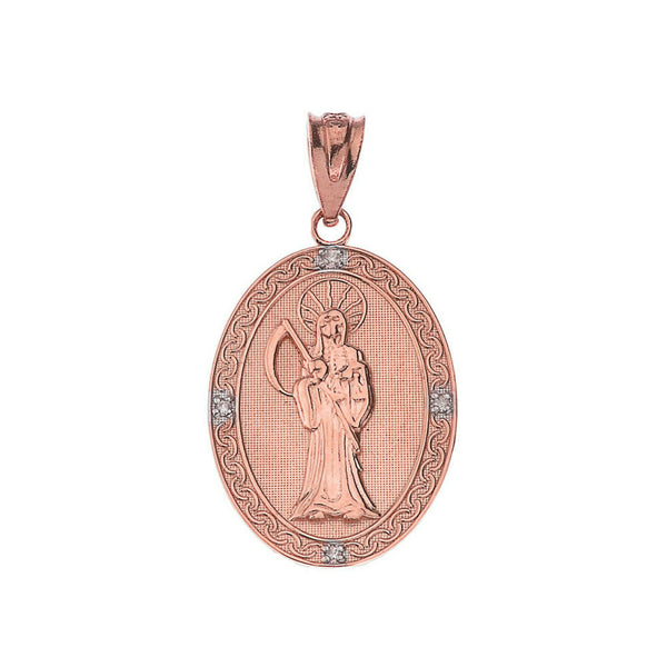 10K Solid Gold Scale Of Justice With Diamonds Pendant Necklace