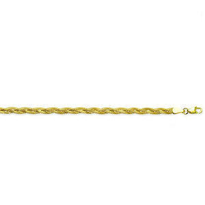 14K Solid Gold Braided Foxtail Chain Anklet -Yellow 10" inches -Minimalist