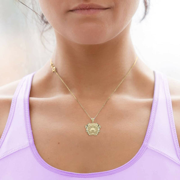 10K Solid Gold Dog Australian Shepherd Pendant Necklace  - Yellow, Rose, White
