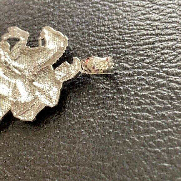 925 Sterling Silver Saint George Pendant Necklace