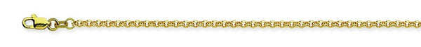 14 k Solid Yellow Real Gold 1.5 mm Light Rolo Chain Necklace 16",18",20" Lobster