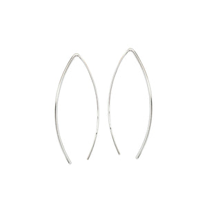NWT 925 Sterling Silver Rhodium Solid Long Wire Threader Fashion Earrings